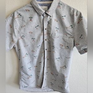 Gray Printed Men's Shirt